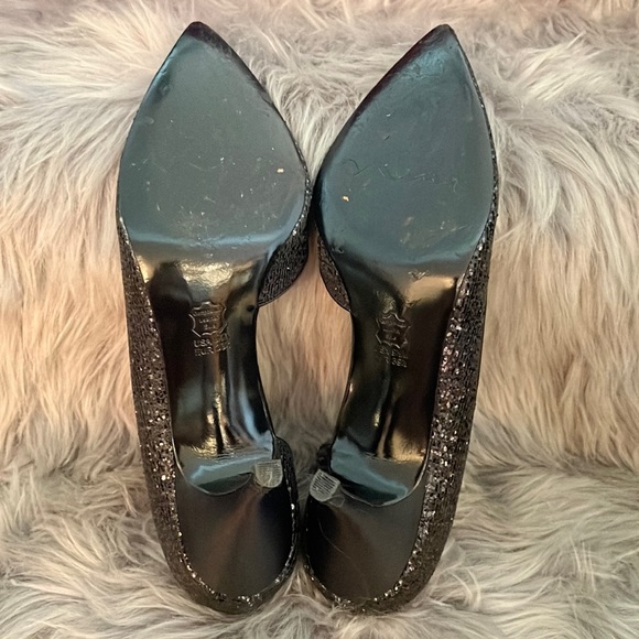 Nina New York Black Glitter Blanca NG D’Orsay Heels size 9.5 - Picture 2 of 10